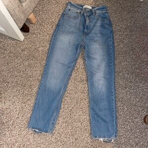 Abercrombie and fitch ankle straight ultra high rise jeans